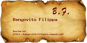Benyovits Filippa névjegykártya
